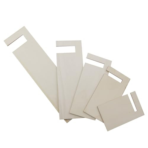5PCS Wooden Tassel Maker Rectangular Braiding Tool Rope Maker Natural Wood Color for Tassel Knot Braiding for Lace Knot Handicrafts