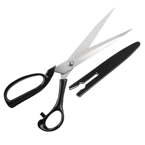 10Inch fabric scissors with protective cover,for Tailor Office Home | Ideal for Quilting, All Purpose Duty Fabric Scissors