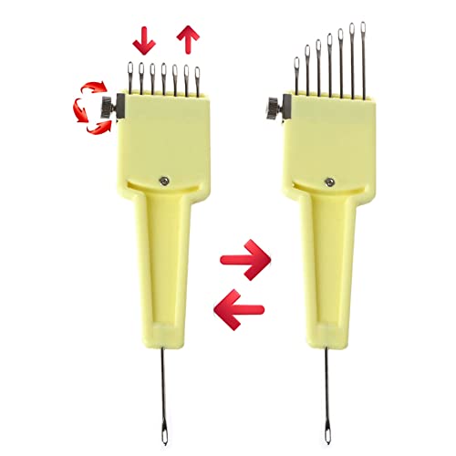 Mollytek Knitting Machine Transfer Tool Comb 1x7 Needles Adjustable Transfer Tool for 4.5mm/9mm Knitting Machine Accessories Supplies Replacement Parts