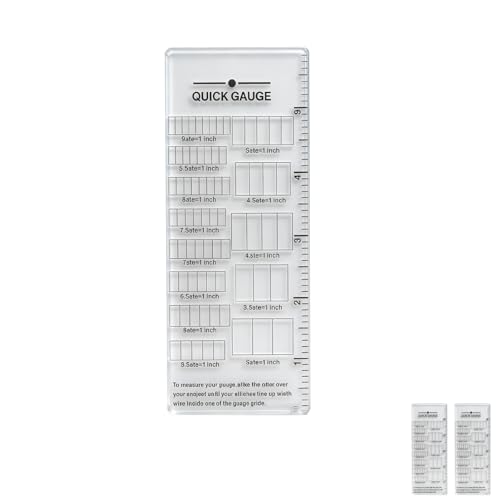 Quick Gauge Ruler for Knitting and Crochet - Accurate Tool for Measuring Stitches and Rows, No More Tedious Counting (Single Pack) - color: Single Pack