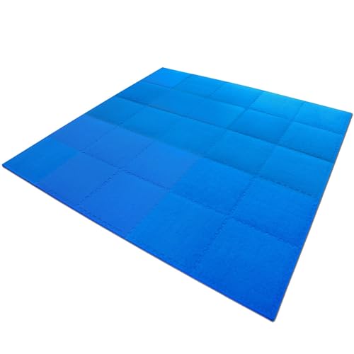 Meister X-THICK 3/4" Interlocking Carpet Top EVA Foam Mats - 2'x2' Tiles for Exercise, Play Areas & Offices - color: Blue, size: 10 Tiles (40 Sqft)