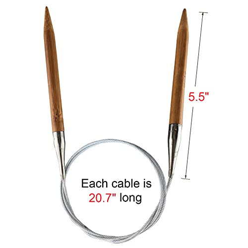 Weabetfu Bamboo Circular Knitting Needle,32-inch Length for Handmade Creative DIY and Any Weave Yarn Projects,US Size 11(8mm) - size: US 11(8mm)
