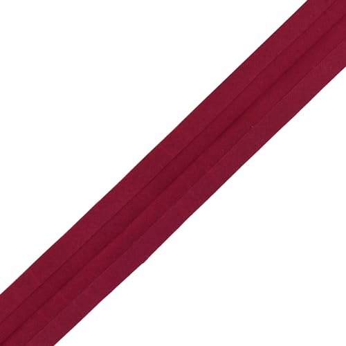 Mandala Crafts 55 Yds 5/8 Inch Burgundy Double Fold Bias Tape for Sewing | Machine Washable Binding Tape for Quilting, Hemming, Seams, Fabric Piping, All Fabrics & Denim, Indoor & Outdoor - color: Burgundy, size: 5/8 Inch 55 Yards