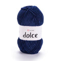 YarnArt Dolce Chenille Yarn – Soft Velvet Yarn for Amigurumi, Plush Toys, Blankets – Super Bulky, 100g (3.53 oz), 120m (131 yds) – Ideal for Crochet & Knitting Projects (756, Dark Blue) - color: 756