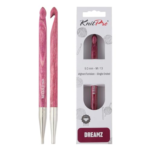 KnitPro Dreamz Afghan/Tunisian Crochet Hook | US Size M (9mm) - size: M (9.00 mm)