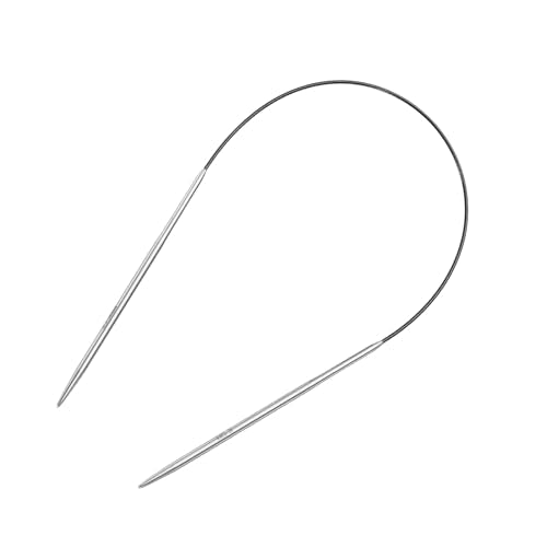 uxcell Size US 3 (3.25mm) Knitting Needles Circular Needle 16 Inch(40cm) Round Metal Stainless Steel Needle for Handmade Projects DIY Knitting - color: Black, size: 16 inch Size US 3 (3.25mm)