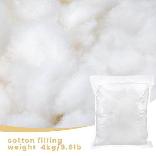 Woanger 8.8pound/ 140oz Polyester Polyfill Stuffing for Stuffed Animals Pillow Cushions Soft Cotton Poly Fiberfill Stuffing High Resilience Fiber for Couch Making Fluff Crafts Home Decors - size: 8.8 Pound/ 140oz