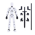 MerryXD T13 3D Action Figure,Assembly Completed Dummy Nova Titan Lucky 13 Action Figure 3D Printed Multi-Jointed Movable Toy White - color: White