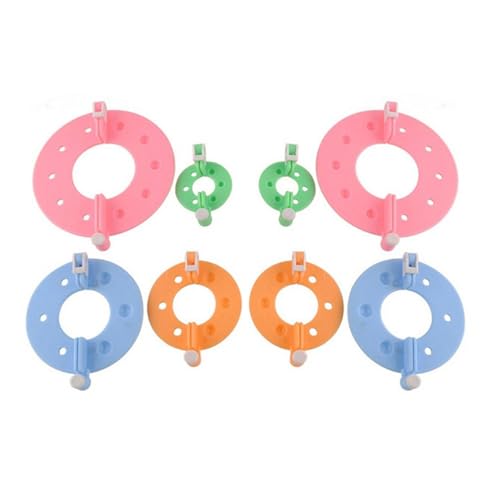 QIEIEI Pompoms Maker, 4 Sizes Pompoms Makers Pompoms Maker Tool Balls Weavers for Yarn Knitting Easy to Make Pompoms