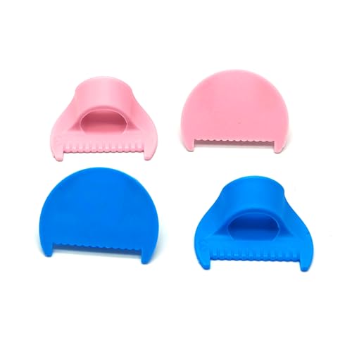 8 Pack 3MM/4MM Hand Sewing Gauge Ruler for DIY Sewing,Stitch Guide Edge,Stitching Locking,Finger Guide Ruler (4 Pink + 4 Blue)