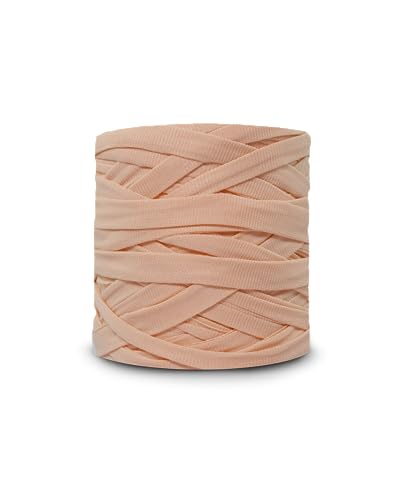 CIRCULO Premium T-Shirt Yarn - Soft, Lightweight, Seamless, Knot-Free. Easy-to-Use., Fettuccini Zpagetti, T Shirt Yarn for Crocheting & Knitting- 153.1 yds, (3363 - Rose) - color: 3363 - Rose