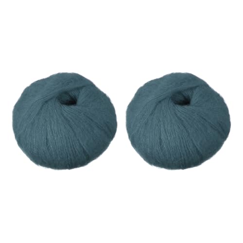 PATIKIL 2 Skeins Mohair Yarn, Soft Yarn Faux Mohair Fuzzy Fur Fine Fluffy Yarns Thin for Crocheting Knitting Sweater Scarf Hat Crafts Blanket Rug, Dark Blue - color: Dark Blue