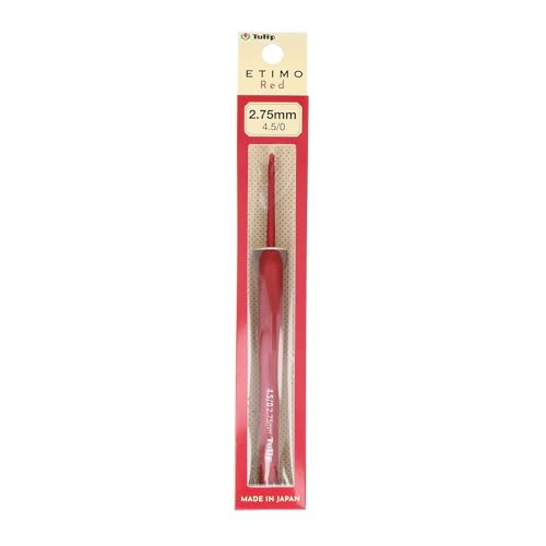 Tulip Etimo Red Crochet Hook Soft-Grip 2.75mm 1pc - color: Red, size: 2.75mm