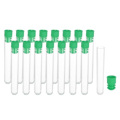 PATIKIL 3" Length Plastic Sewing Needle Storage Holder, 16 Pcs Portable Embroidery Needle Clear Pin Toothpick Storage Tubes Case for Craft Knitting, Green - color: Green, size: 3"