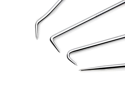 Precision Hook and Pick Set for Automotive | 4-Piece Hand Tools - color: Red