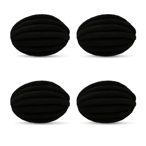 Chunky Yarn No7 Thick Yarn, 250 Grams (Jet Black, Pack of 4) - color: BLACK