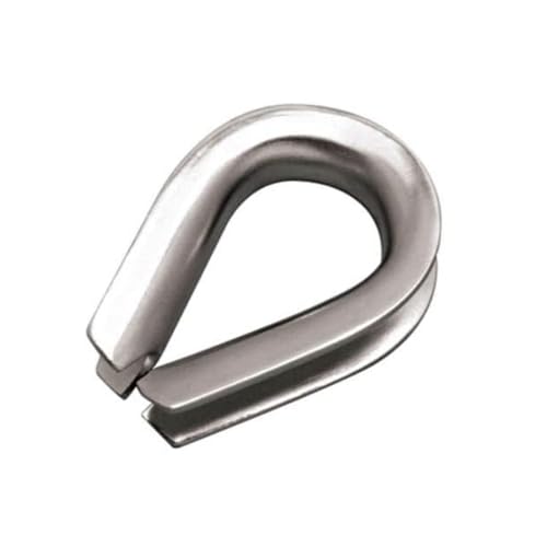 MarineNow 316 Stainless Steel Rope Thimble – Marine Grade, Corrosion Resistant – Prevents Rope Wear/Chafing – Choose Size (5/16", 3/8", 1/2", 5/8", 3/4", 7/8", 1") & Pack (1, 2, 5, or 10) - style: 01-Pack