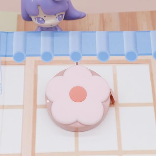 Pink Flower Soft Tape Measure 60-Inch 1.5 Meter Retractable Cartoon Measuring Tape Cute Ruler for Sewing Craft Cloth Body Measurements, Sewing Tape Measures, Tape Measures and Rulers (3H056)