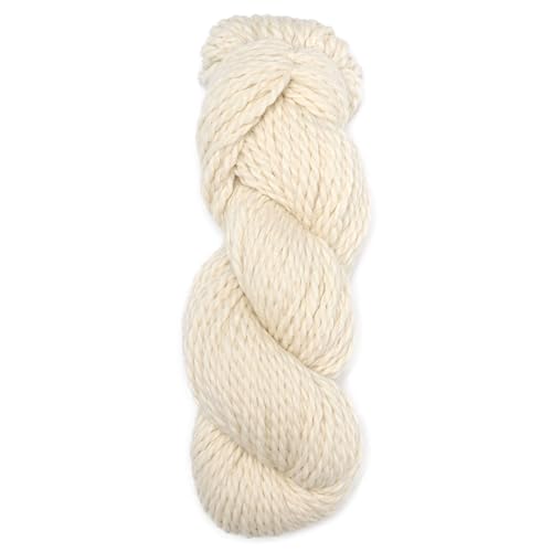 100% Baby Alpaca Yarn Wool Bare Yarn Wool Undyed Hank Bulky Weight - Heavenly Soft and Perfect for Knitting and Crocheting (Ivory, Bulky Hank Undyed) - color: Ivory, size: Bulky - 100g Undyed Hank