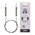 KnitPro Karbonz Fixed Circular Needle 32"(80cm) | US Size 10.5 (6.5mm) - size: US 10.5 (6.5mm)
