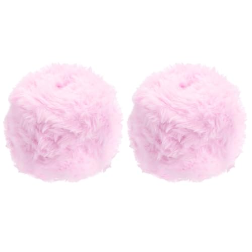 PATIKIL 70 Yards Fur Yarn, 2 Skeins 100 Grams Soft Plush Fluffy Chunky Polyester Faux Fur Eyelash Yarn for Crocheting Hand Knitting Blanket Hats Crochet Crafting, Cherry Pink - color: Cherry Pink