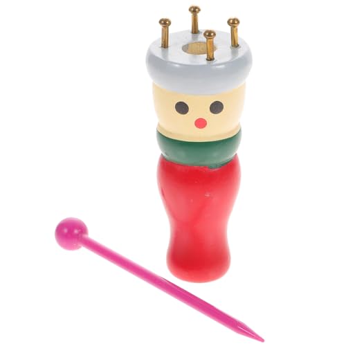 EXCEART Wooden French Knitter with Needle DIY Knitting Toy for Yarn Wool Braids Handheld Yarn Maker Craft Tool for Beginners Kids and Creative Craft Projects | For Wool Yarn, Braided Rope, Beginners and Kids, Weaving Supplies