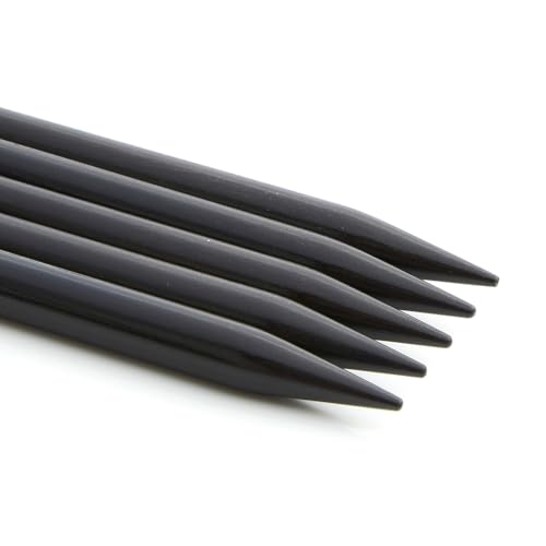 Lantern Moon Ebony Wood Double Pointed Needles 8" (20cm) | US Size 10.75 (7.0mm) - size: US 10.75 (7mm)