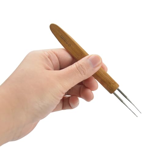 5 Pieces Dreadlock Crochet Hooks for Hair, Loc Needle Interlocking Tool for Braid Craft (0.5mm) - size: 0.5mm