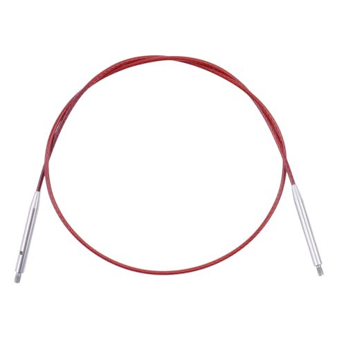 WAZAIGUR Interchangeable Circular Knitting Needles Cable 16inch/40cm | Durable, Smooth, Fit Interchangeable knitting needles, Polished Metal Connector Head, Metallic Cable - size: 16inch/40cm
