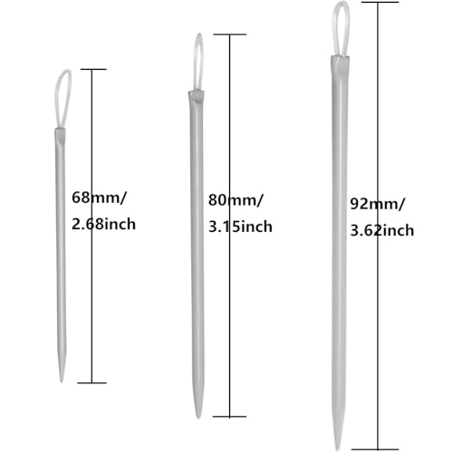 Zuoyou 6 Pcs Nylon Thread Rope Threader Yarn Thread Large Eye Wool Needle Threader Weave Knitting Needle Yarn Sewing Needle Sweater Needle Knitting Tool (Pack of 2) - size: 92mm, 80mm, 68mm (Pack of 2)