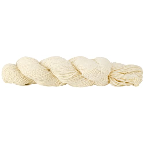HiKoo CoBaSi Sock Yarn, Cotton, Bamboo Viscose, Silk and Nylon Blend for Knitting, Crocheting, and Crafts, 50 Gram Hank, 220 Yards, (#003 - Natural) - color: #003 - Natural