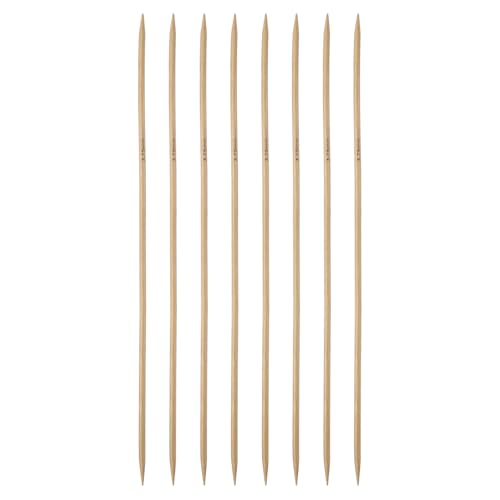 HARFINGTON 8Pcs Bamboo Knitting Needles Double Pointed Size US 5(3.75mm) Carbonized 10 Inch(25cm) Straight for Handmade Creative DIY Knitting Craft Yarn - size: US 5(3.75mm)