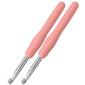 2Pcs 7.0mm Crochet Hooks, Ergonomic Crochet Hook for Arthritis and Beginners, Extra Long, Smooth, Comfortable (7.0mm) - size: 7.0mm