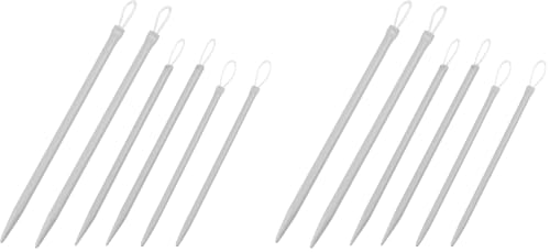 Zuoyou 6 Pcs Nylon Thread Rope Threader Yarn Thread Large Eye Wool Needle Threader Weave Knitting Needle Yarn Sewing Needle Sweater Needle Knitting Tool (Pack of 2) - size: 92mm, 80mm, 68mm (Pack of 2)