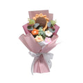 Crochet Flowers Bouquet, Handmade Knitted Bouquet, Crochet Flower Kit Knitted Fake Sunflower Daisy, Gift for Mother Wife on Birthday Anniversary (01Cappuccino Color) - color: 01cappuccino Color