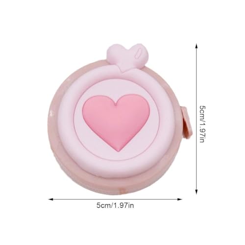 Macaron Mini Measuring Tape Retractable Cute Cartoon Measuring Tape for Body Flexible Tape Measure for Tailor Sewing Craft Cutting Ruler Tools Height Waist Weight Loss Measure Tape (Orange)