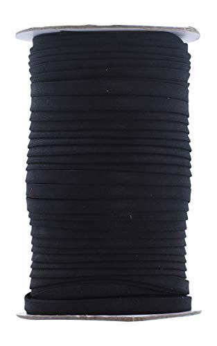 Mandala Crafts 55 Yds 1/4 Inch Black Double Fold Bias Tape for Sewing | Machine Washable Binding Tape for Quilting, Hemming, Seams, Fabric Piping, All Fabrics & Denim, Indoor & Outdoor - color: Black, size: 1/4 Inch 55 Yards