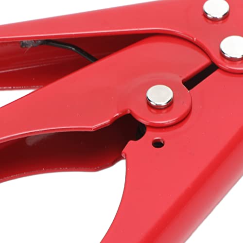 Portable Nylon Cable Tie Gun Adjustable Tension Plastic Zip Tie Fastening and Cutting Tool (Red) - color: Red