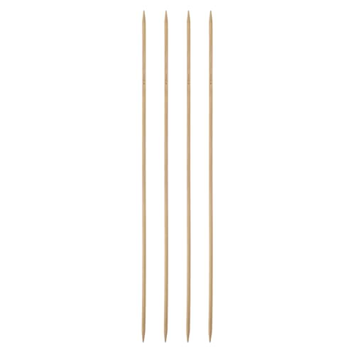 HARFINGTON 4Pcs Bamboo Knitting Needles Double Pointed Size US 6(4mm) Carbonized 14 Inch(36cm) Straight for Handmade Creative DIY Knitting Craft Yarn - size: US 6(4mm)