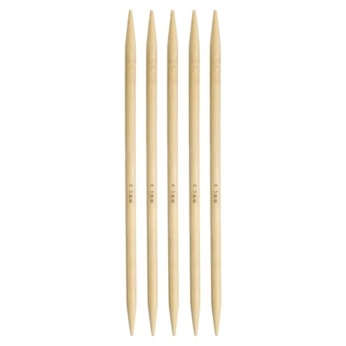 HARFINGTON 5Pcs Bamboo Knitting Needles Double Pointed US 10.25(6.5mm) 7.9 Inch(20cm) Straight for Handmade Creative DIY Knitting Craft Yarn, Yellow - color: Yellow, size: US 10.25(6.5mm)
