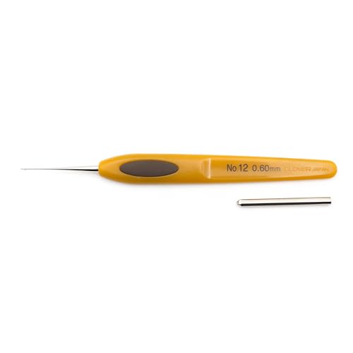 Clover 1026 Soft Touch Steel Crochet Hooks, No. 12/0.60mm - size: 0.60 mm