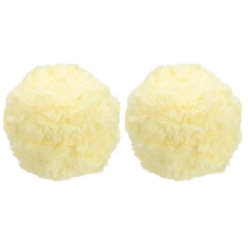 PATIKIL 70 Yards Fur Yarn, 2 Skeins 100 Grams Soft Plush Fluffy Chunky Polyester Faux Fur Eyelash Yarn for Crocheting Hand Knitting Blanket Hats Crochet Crafting, Cream Yellow - color: Cream Yellow