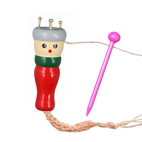 Wooden Doll Knitting Kit French Knitter Wood Knitting Tool Spool Knitting Doll Loom Winder Crochet Hooks DIY Knitting Loom Toy Maker