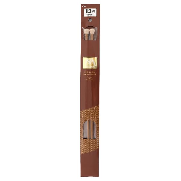 ユザワヤ Yuzawaya Bamboo Straight Knitting Needles, 6.0mm (US 10 / JP 13), 14 inch(35 cm), 1 Pair, Munsell, Made in Japan - size: 6.0mm (US 10 / JP 13)