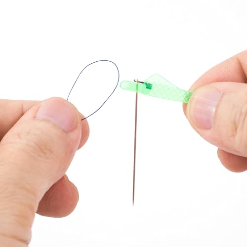 Alpinleux 12 Pcs Fish Type Sewing Machine Needle Threader, Needle Threader for Sewing Machine, Sewing Machine Threader, Needle Threaders for Hand Sewing (Green, Small)