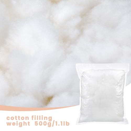 Woanger 1.1 Pound/ 18oz Polyester Polyfill Stuffing for Stuffed Animals Pillow Cushions Soft Cotton Poly Fiberfill Stuffing High Resilience Fiber for Couch Making Fluff Crafts Home Decors - size: 1.1 Pound/ 18oz