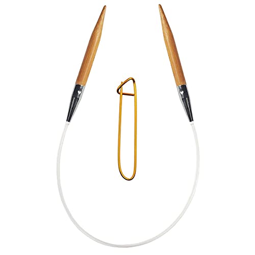 ChiaoGoo Bamboo 12-Inch, US 0 (2mm) Circular Knitting Needle | Bamboo Semi-Sharp Tips, Stainless Steel Memory-Free Cable, Smooth Metal Join, Easy-Grip, Stitch Holder - size: US 0 (2.0mm), 12 in. (30cm)