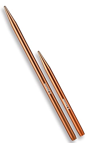 Interchangeable Circular Knitting Needles for Hand Fatigue – 2 Pcs Lightweight Aluminum (3.25mm / US 3), Ergonomic Round Knitting Kit for Seniors & Hobbyists, Smooth Non-Snagging Crochet