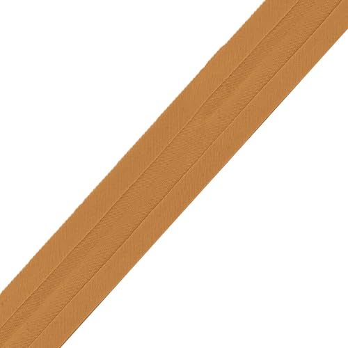 Mandala Crafts 55 Yds 1 Inch Camel Double Fold Bias Tape for Sewing | Machine Washable Binding Tape for Quilting, Hemming, Seams, Fabric Piping, All Fabrics & Denim, Indoor & Outdoor - color: Camel, size: 1 Inch 55 Yards
