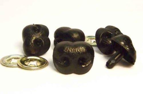 Sassy Bears 23mm Black Bear Safety Noses (10 noses) for Bears Dolls Puppets Crafts